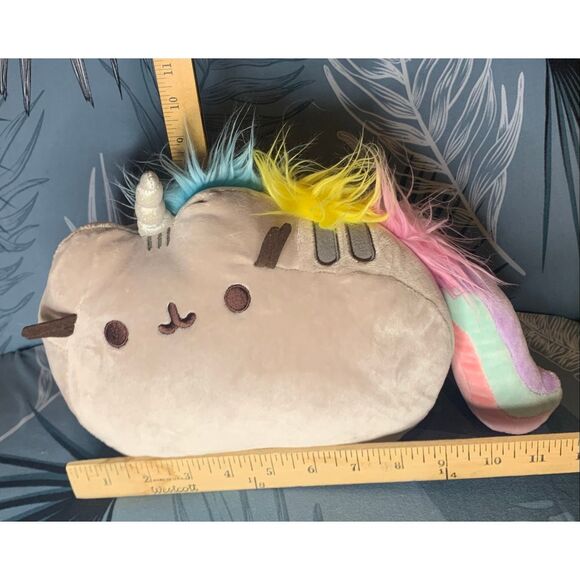 2 PUSHEEN GUND Plush Rainbow UNICORN & BIRTHDAY CAT stuffed animal LOT - Picture 6 of 11
